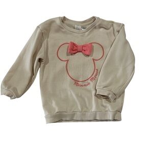 H&M Disney Cream and Pink Minnie Mouse Kids Sweatshirt